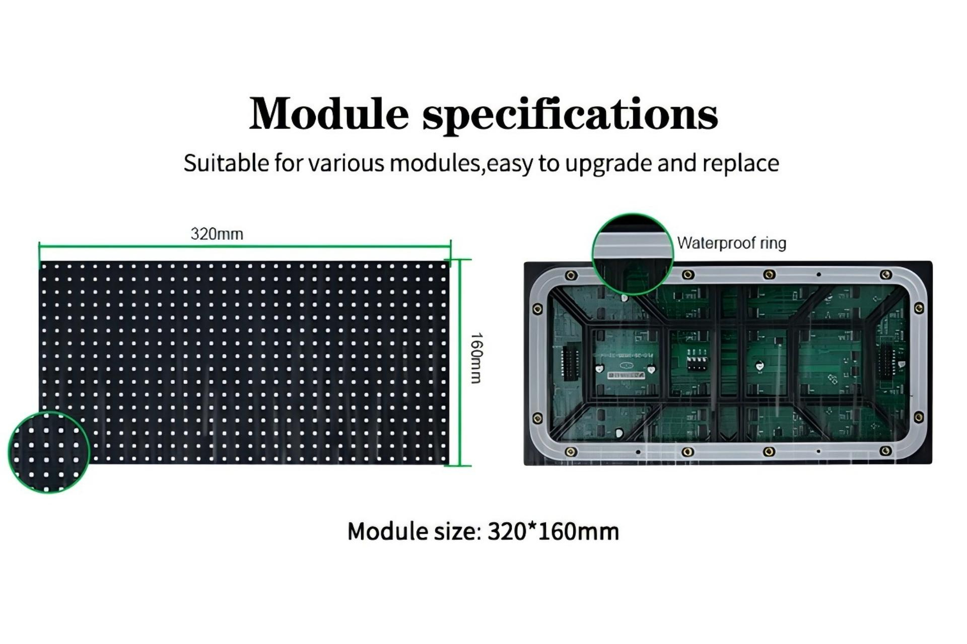 energy-efficient outdoor display screens parameters