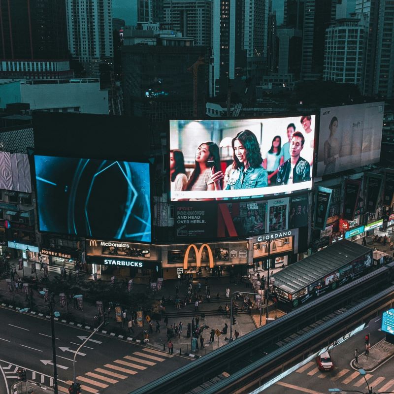 digital movie poster screens