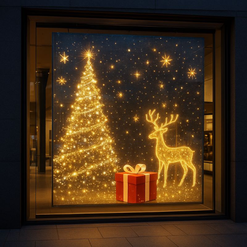 Transparent LED window displays